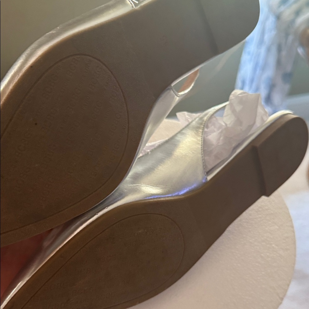 Bcbgeneration Silver Slingback Heels - image 8